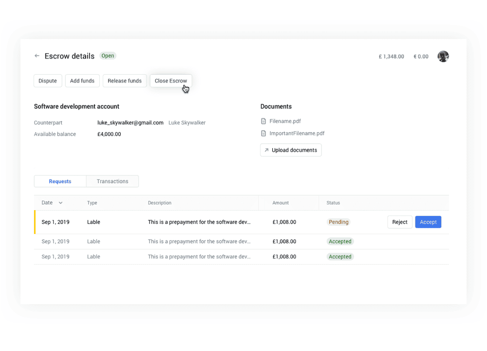 Digital Escrow Wallets to protect your payments and ensure you get paid
