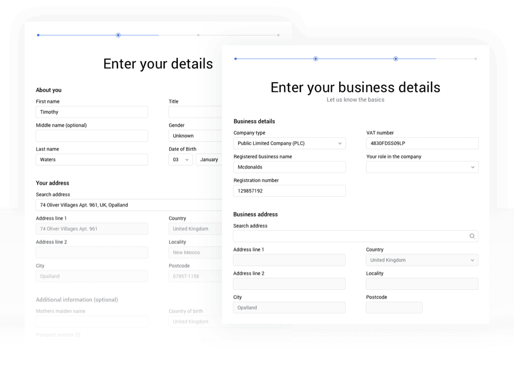 Instant customer on-boarding