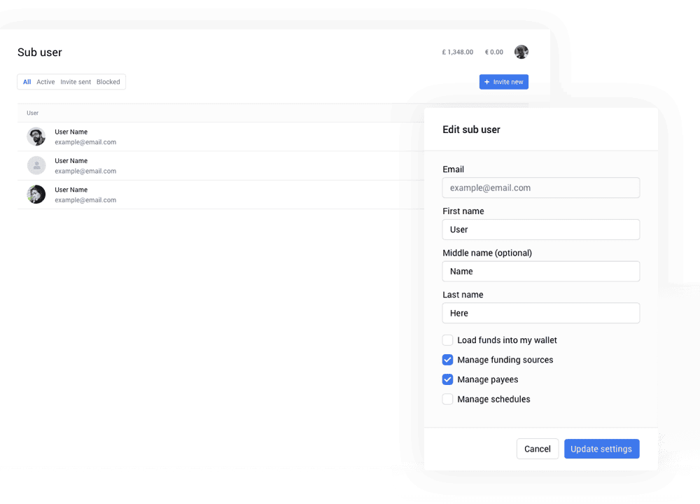 digital wallet delegations and approvals